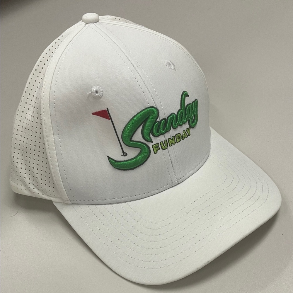 Sunday Swagger NEW Sunday Funday White & Green golf hat OS - Picture 2 of 15